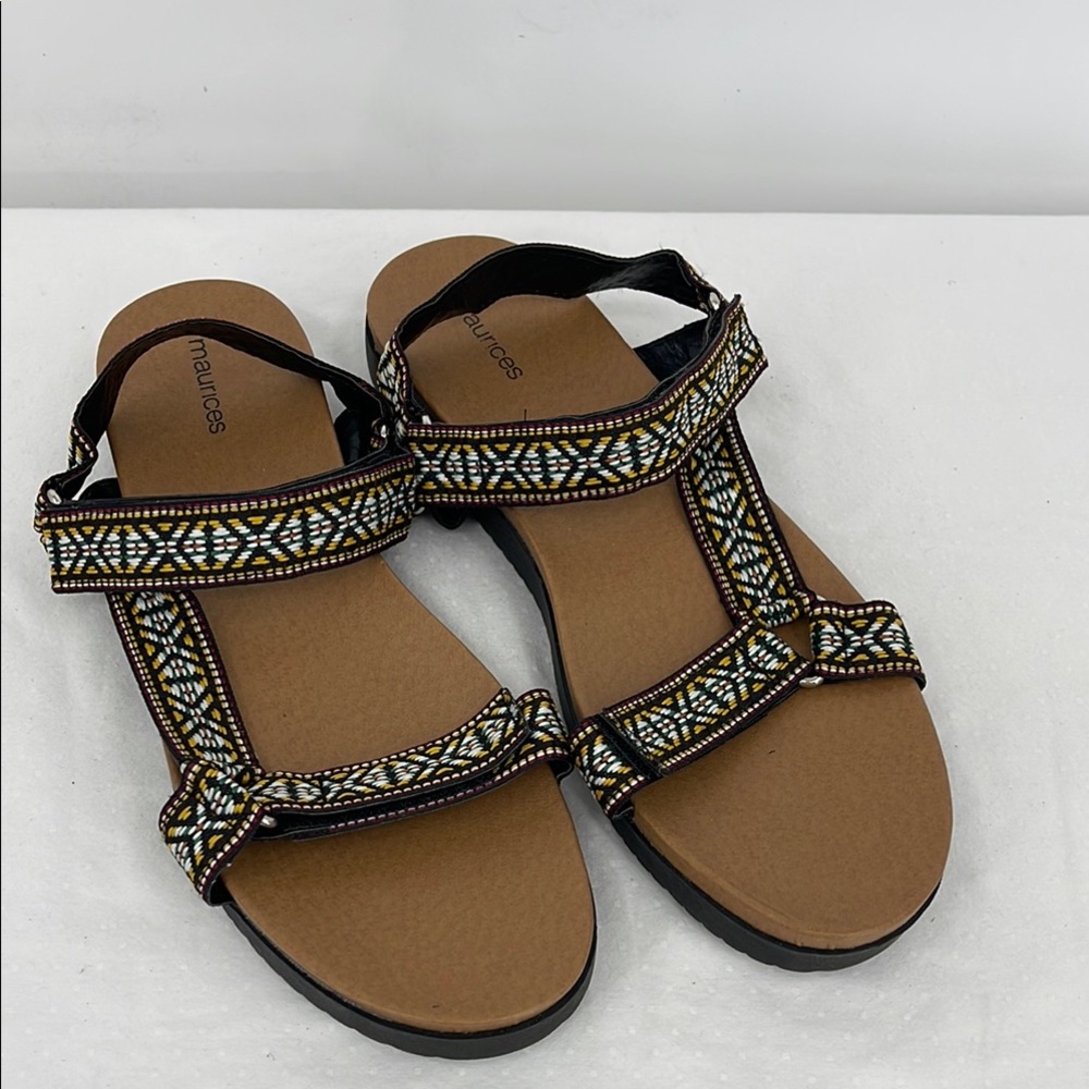 Maurices SIZE 12M Women's Black and Tan Sandals